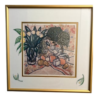 1990s Brooke Howie Signed Artist’s Proof Lithograph "Cherub" – Framed For Sale