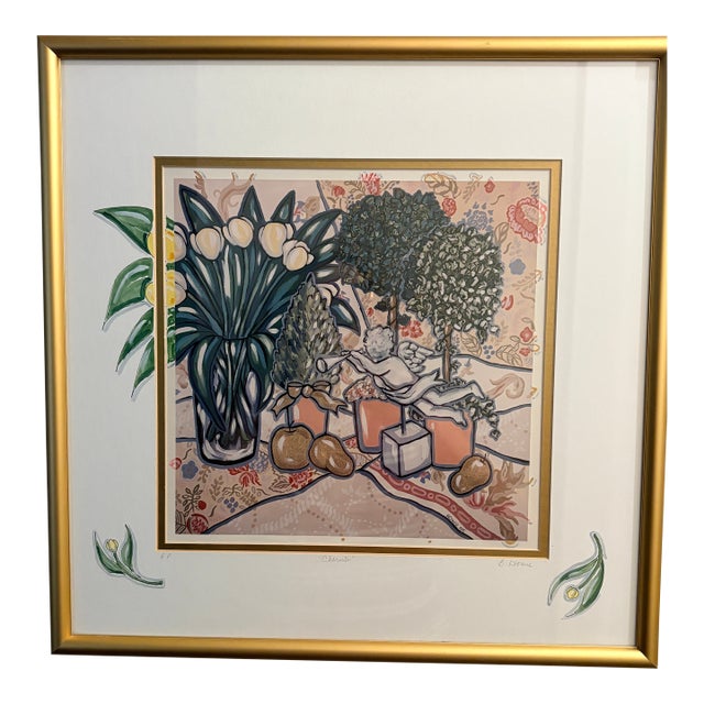 1990s Brooke Howie Signed Artist’s Proof Lithograph "Cherub" – Framed For Sale