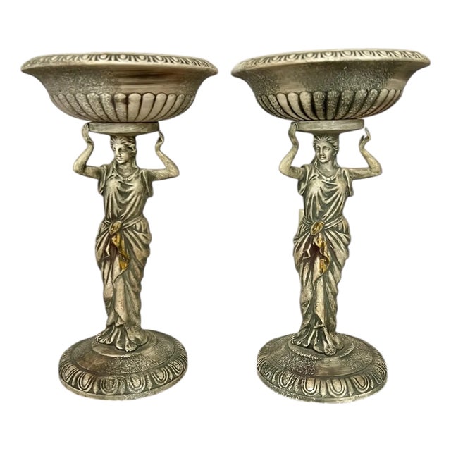 Vintage Rare Grecian Pedestal Planter by Napcoware - A Pair For Sale