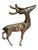 Shabby Chic Vintage 1970s Brass Buck Antlered Deer Figurine 7" For Sale - Image 3 of 6
