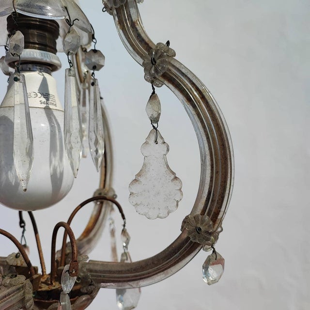 Vintage Glass Pendant Lamp For Sale - Image 4 of 8