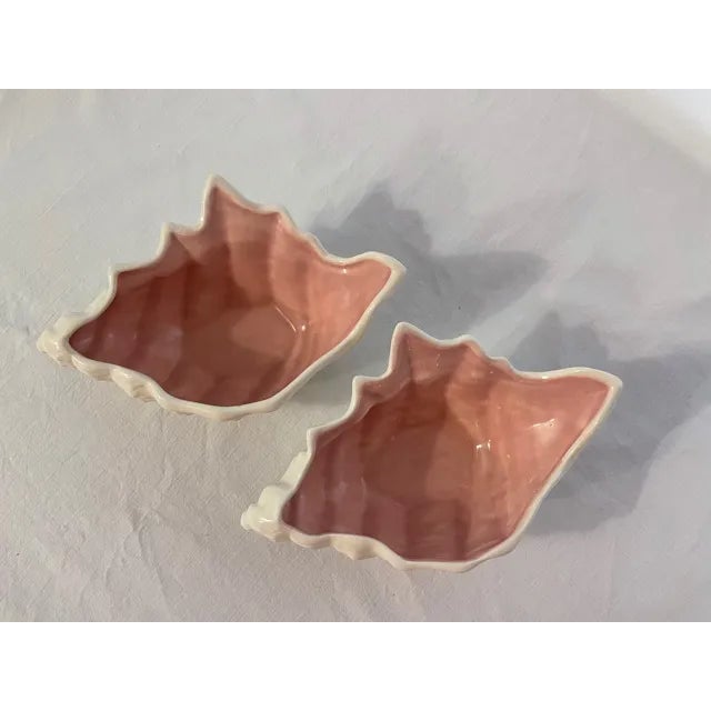 Ceramic Darling Coastal Pink & White Ceramic Bowl Set- 7 Pieces For Sale - Image 7 of 9