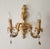 Classic wooden crystal wall light, 2 lights hand-carved antique florentine wall pendant in baroque/rococo style with...