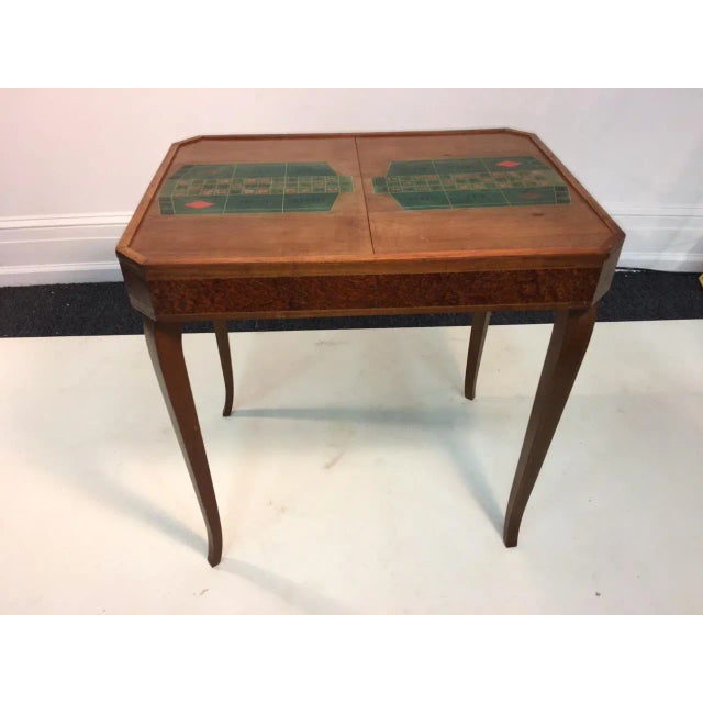 Wood French Art Deco 1940's Marquetry Roulette Game Table For Sale - Image 7 of 7