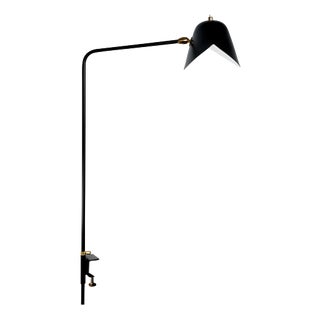Mid-Century Modern Black Simple Stapled Table Lamp by Serge Mouille For Sale