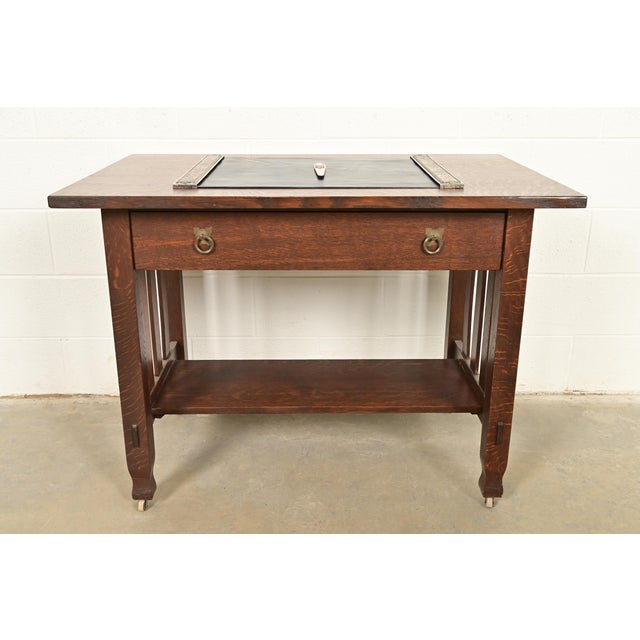 Roycroft Arts & Crafts Silver Finished Hammered Copper Letter Opener For Sale - Image 10 of 11