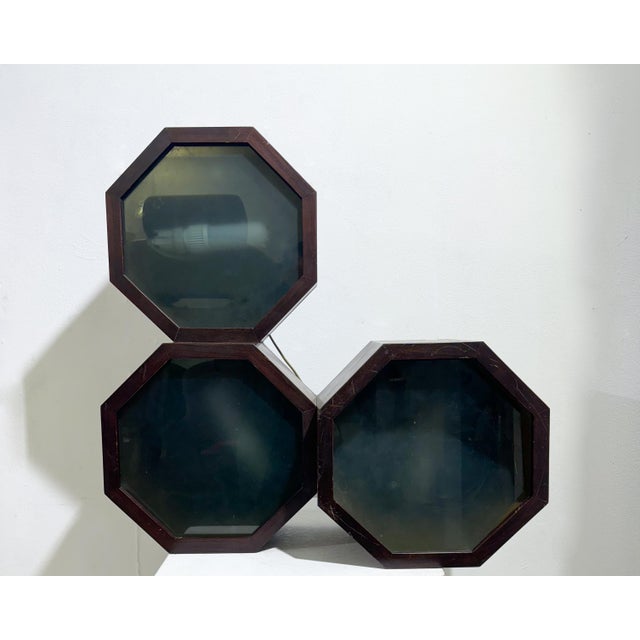 Mid-Century Wooden Wall / Ceiling Light, Italy, 1960s For Sale - Image 3 of 6