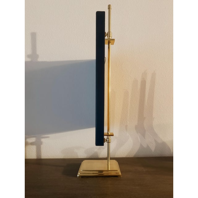 Late 20th Century Adjustable Brass-Finish Tabletop Art Easel, 25” For Sale - Image 4 of 4