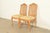 John Stuart John Stuart French Provincial Louis XV Carved Oak and Cane Back Side Chairs or Dining Chairs | Pair For Sale - Image 4 of 14