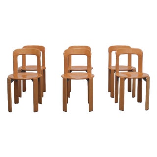 Rey Chairs by Bruno Rey for Dietiker, Switzerland, 1971, Set of 6 For Sale