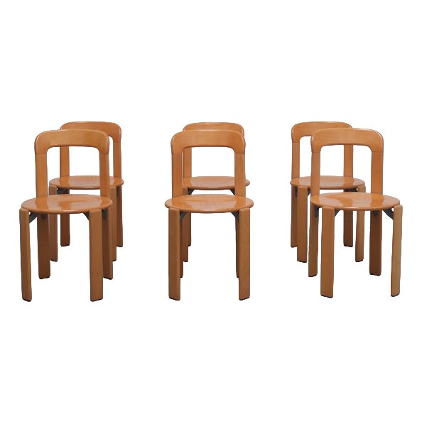 Rey Chairs by Bruno Rey for Dietiker, Switzerland, 1971, Set of 6 For Sale