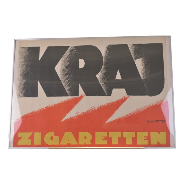 Advertising Poster for Cigarettes by W.H. Wittig, 1927 For Sale - Image 6 of 6