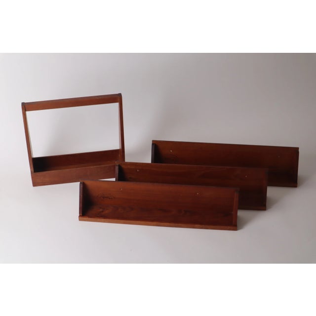 Wood Vintage Teak Spice Shelves from Fuchs, Set of 4 For Sale - Image 7 of 7