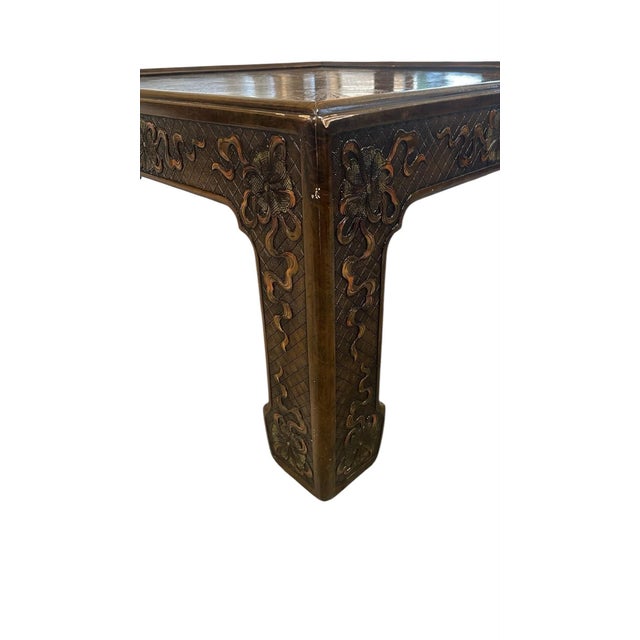 Brown 1970's Mario Buatta Chinoiserie Coffee Table From John Widdicomb For Sale - Image 8 of 16