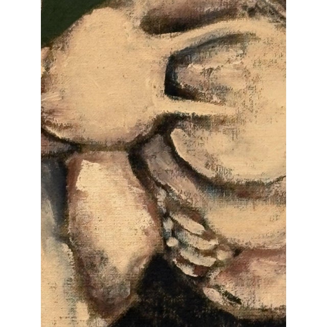 1960s Vittorio Antonio Cocever, Figures, 1965, Oil on Canvas For Sale - Image 5 of 7