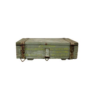 1950s Large Military Trunk For Sale