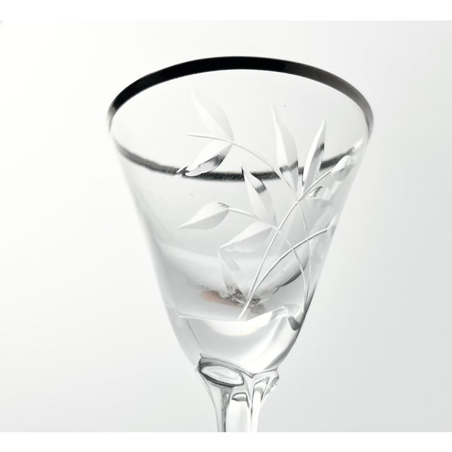 1950s Fostoria “Bridal Belle” Set of 12 Cordial Liquor Sipper Glasses For Sale In Dallas - Image 6 of 7