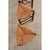 Brown French Vintage Set of Four Oak and Rush Seat Triangular Stools For Sale - Image 8 of 9