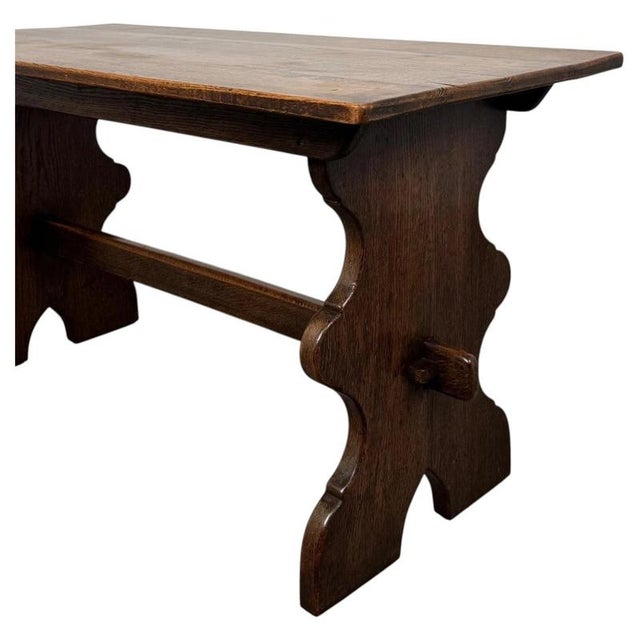 Antique English Oak Refectory Dining Table For Sale - Image 3 of 7