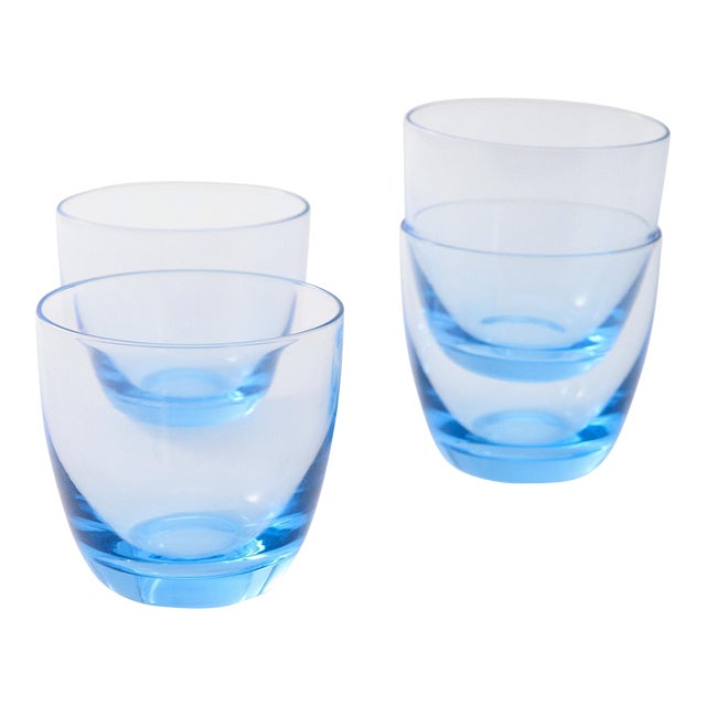 Italian Rosemary Home Blue Tumbler - Set of Four For Sale