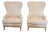 Contemporary Attributed to Tommy Hilfiger Light Gray Wool Upholstered Chairs – Pair For Sale