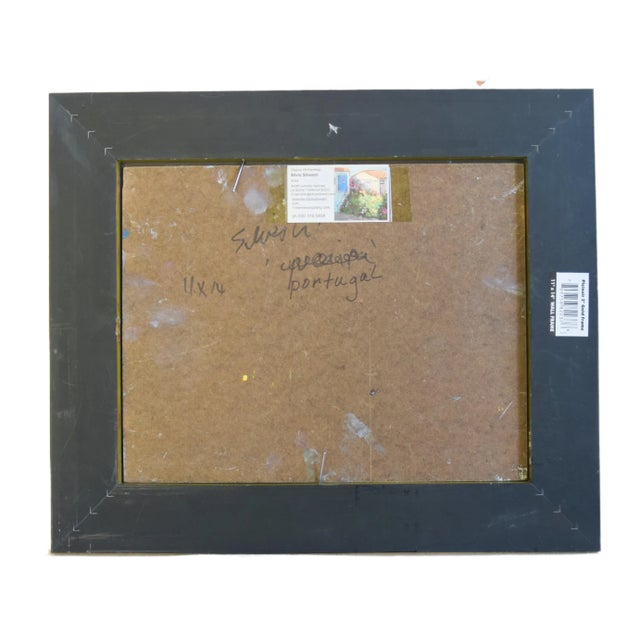 Silvio Silvestri, Portugal Cottage Home Landscape Painting Including the Antiqued Gold Frame For Sale - Image 10 of 12