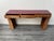 Three Drawers Fluted Wood Console Table with Crimson Red Glass Top, 1970s For Sale - Image 4 of 9