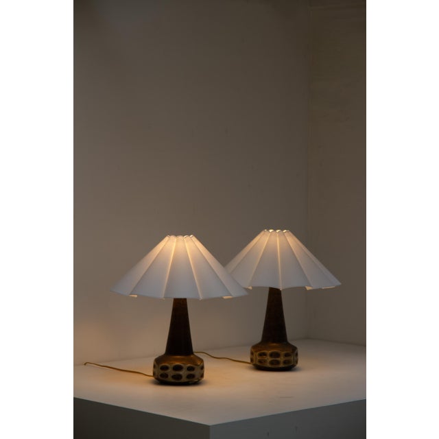 Danish Ceramic Table Lamps by Marianne Starck for Michael Andersen, 1960s., Set of 2 For Sale - Image 11 of 18