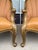 Late 20th Century Pair of Upholstered Bergère Chairs With Leather Seats Attributed to Parker Southern For Sale - Image 11 of 13