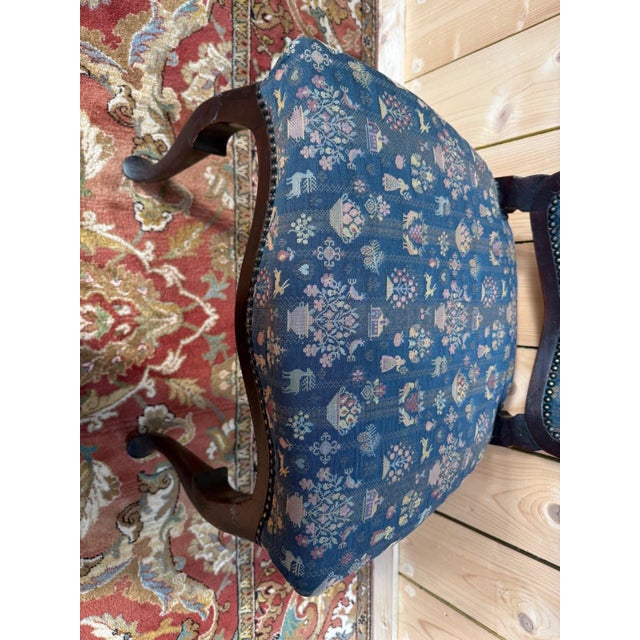 Wood 19th Century English Mahogany, Jacquard Fabric Chippendale Chairs, Set of 6 For Sale - Image 7 of 10