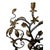 Mid-20th century hand-forged wrought iron candelabra with applied cast brass botanical details. Will work well with...