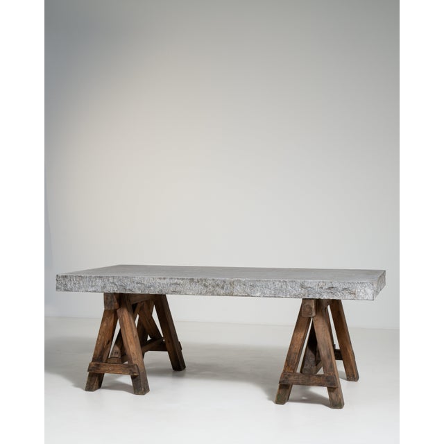 Belgian Blue Stone Trestle Table, Antique, Belgium, Circa 1900 For Sale - Image 14 of 14