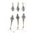 4 PCS Lucite Drops Tassels Ornaments For Sale