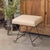 Panoplie Iron Loop Stool, Yellow Linen For Sale - Image 11 of 11