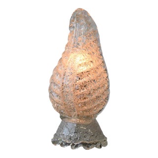 Vintage Small Scale Blown Glass Leaf Boudoir Lamp by Barovier + Toso, Circa 1940s For Sale