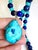 Metal Artisan One-of-a-Kind Gemstone Necklace With Vintage Arizona Turquoise, Lapis Lazuli & Blue Chalcedony For Sale - Image 7 of 18