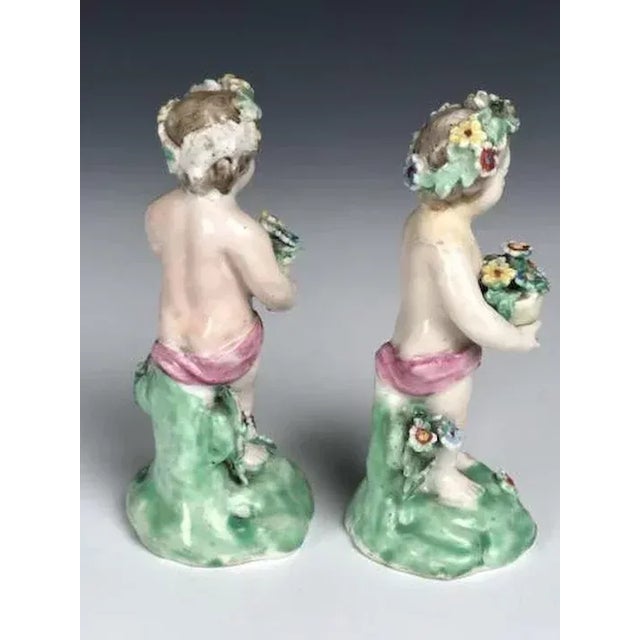 18th Century 18th Century English George III Chelsea Derby Porcelain Figures of Cherubs - a Pair For Sale - Image 5 of 11