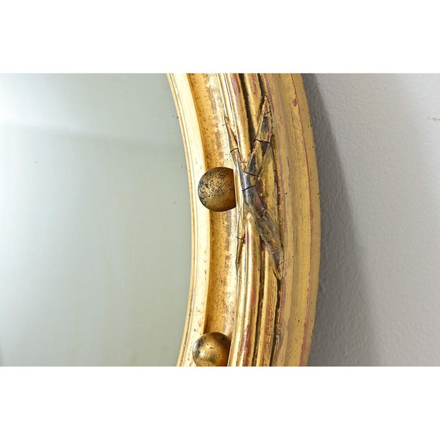 English English 19th Century Giltwood Convex Bullseye Mirror For Sale - Image 3 of 12