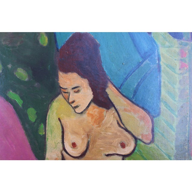 1960s Nude Portrait Oil Painting For Sale - Image 4 of 8