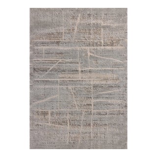 Amber Lewis x Loloi Monty Natural / Mist 2'-7" x 4' Area Rug For Sale