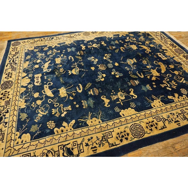 Brown Early 20th Century Chinese Peking Carpet ( 8'2'' x 10'4'' - 250 x 315 ) For Sale - Image 8 of 11