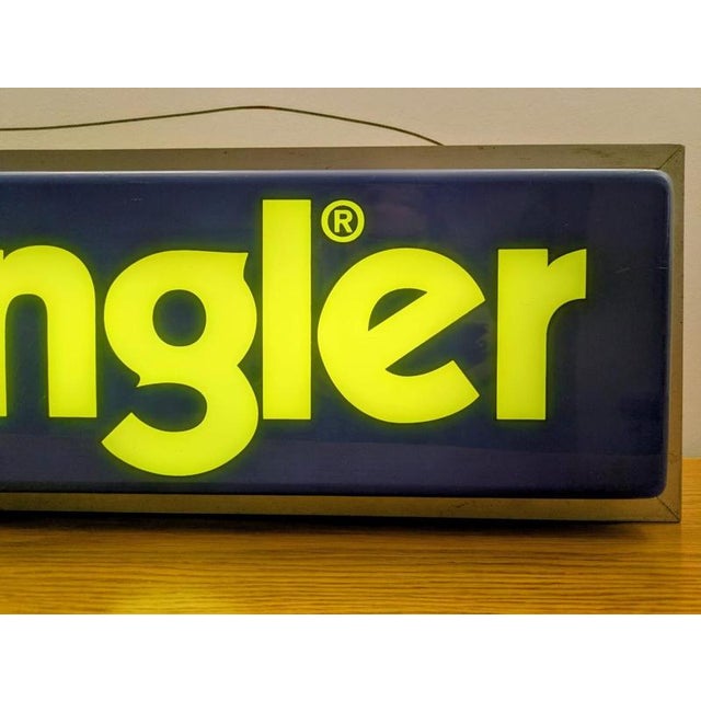 Wrangler Double-Sided Illuminated Advertising Sign, 1990s For Sale - Image 6 of 7