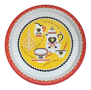 Vintage Metal Coffee Theme Tray