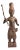 Vintage Original Bronze Benin Nigeria Warrior Sculpture For Sale