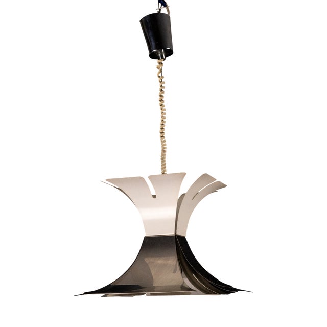 Lacquer & Chrome Chandelier by Goffredo Reggiani, 1970s For Sale