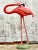 Make a bold statement with this stunning vintage fiberglass flamingo, a rare mid-century modern piece that exudes tropical...