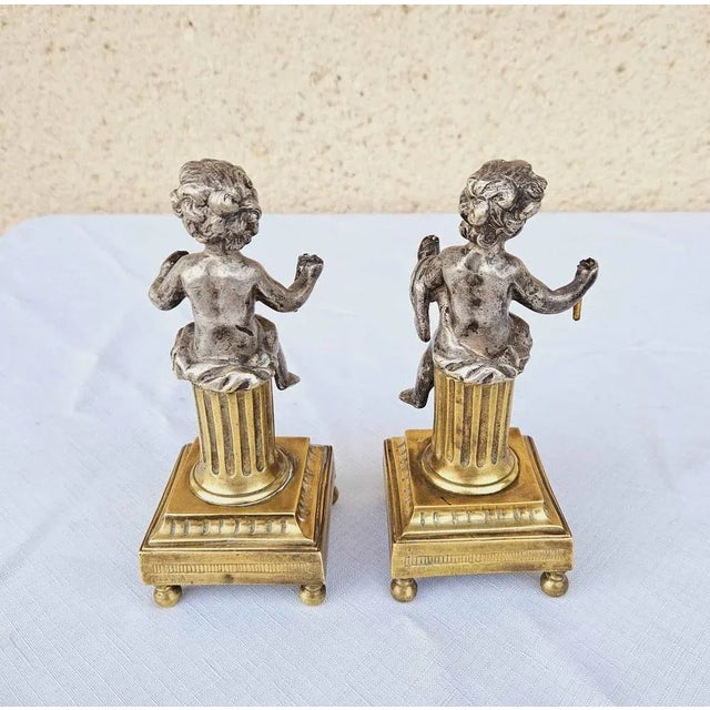 Bronze Putti Pair, 1830, Set of 2 For Sale - Image 5 of 11