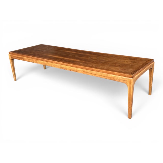 Mid Century Modern Walnut Coffee Table Dovetail Top Restored For Sale - Image 4 of 16