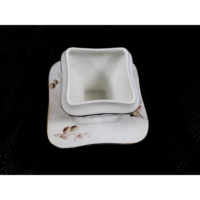 1980s Unmarked Honey Pot With Lid and Underplate For Sale - Image 4 of 7