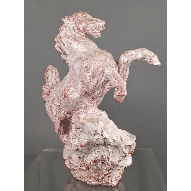 Glazed Terracotta Horse Sculpture by Hans Gerdes, 20th Century For Sale - Image 6 of 7